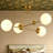 4-Light Iron Flush Mount Ceiling Light with Frosted Glass Globes