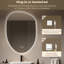 Miroir à DEL pour salle de bain - Miroir de salle de bain avec lumières, capteur tactile à intensité variable et fonction antibuée-1762349232