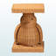 Table d'appoint sculptée en rotin Andrius