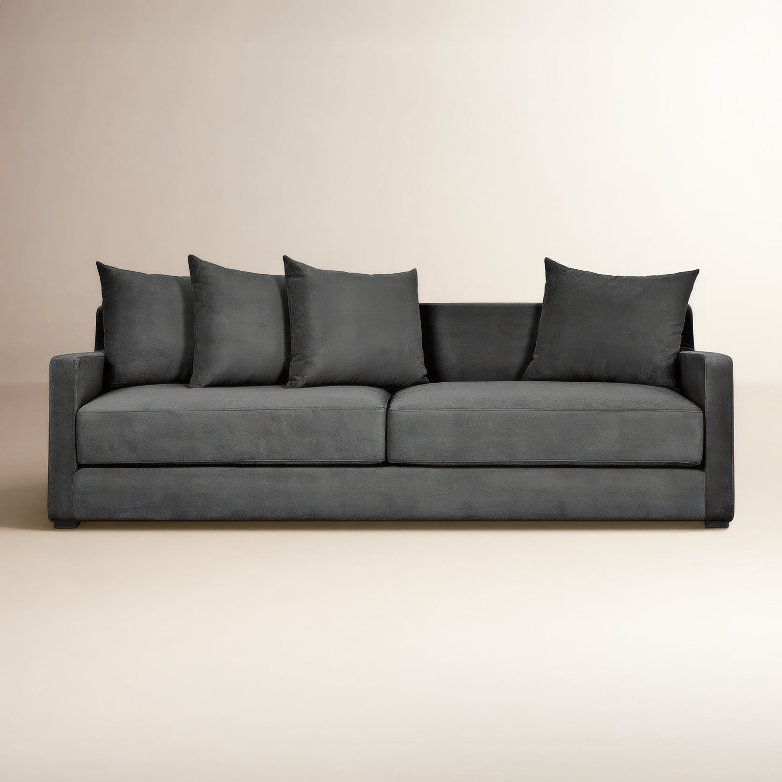 Gus* Modern Flipside 86" Velvet Sofa Bed, Velvet Mercury Performance Velvet