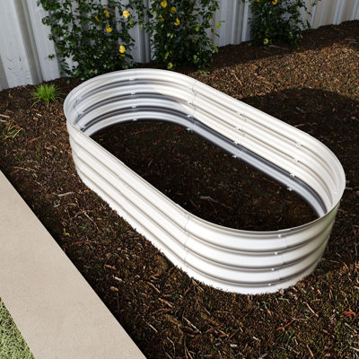 Ensemble de jardin surélevé 2 pièces, jardin surélevé galvanisé pour l'extérieur pour légumes, fleurs et herbes, robuste, résistant à la rouille, facile à assembler