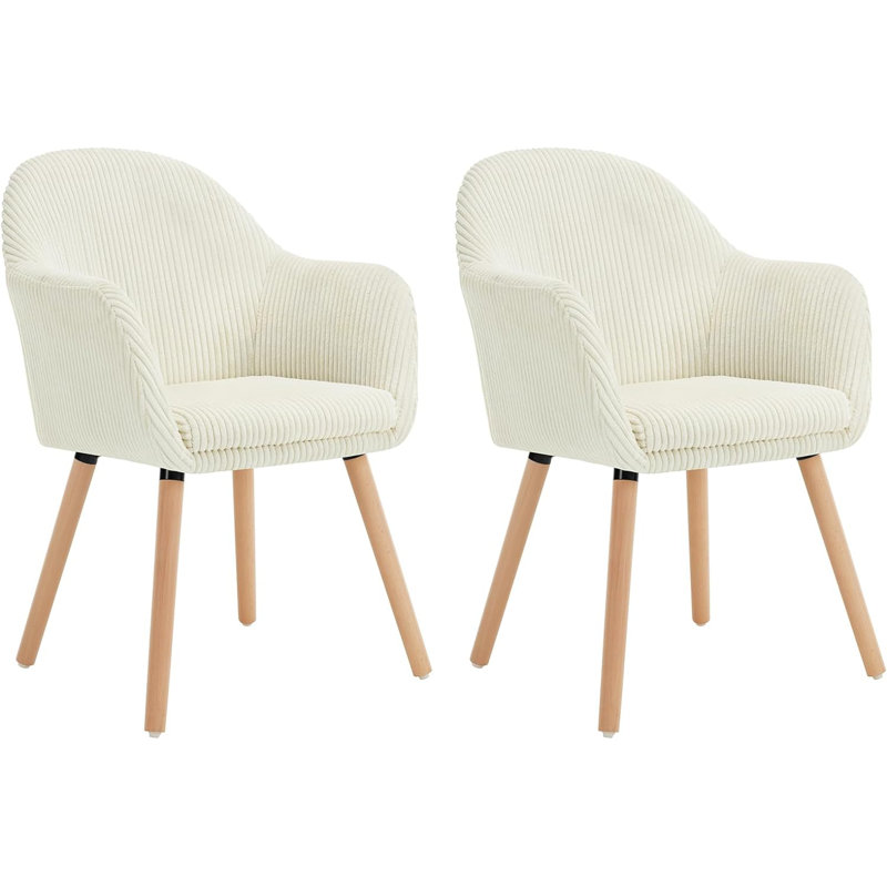 Osuna 49cm H Polyester Blend Upholstered Full Back Armchair, Beige, 2