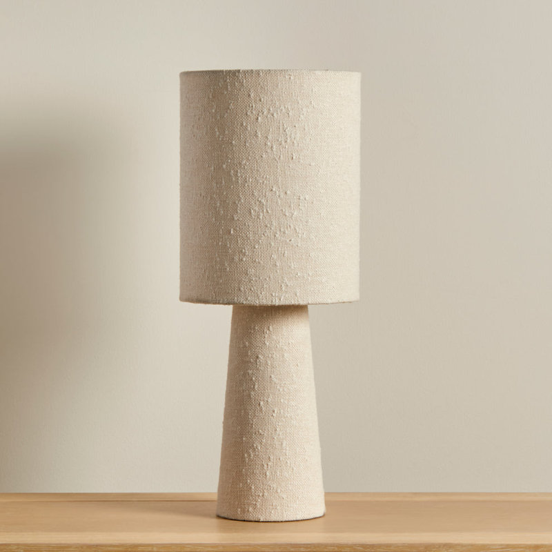 Dawnell 50cm Table Lamp - Ivory Boucle, Ivory Boucle