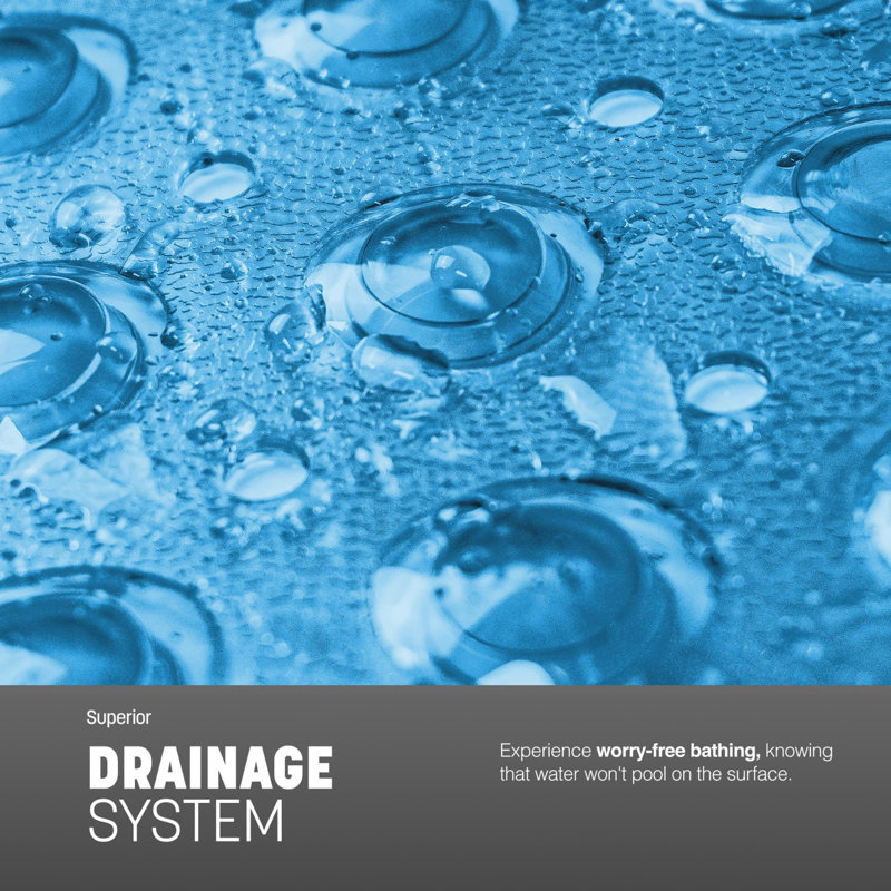 Synthetic Non-Slip Shower Mat, Blue