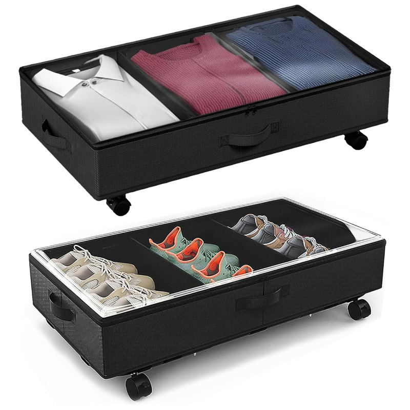 Rebrilliant Fabric Underbed Storage, Black