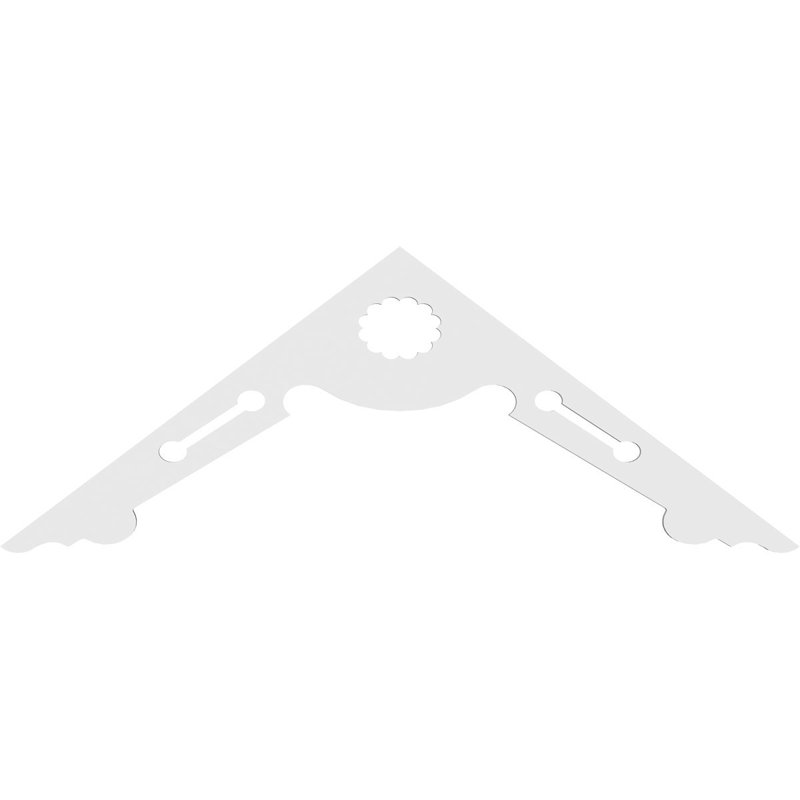Cena Signature Urethane Gable Pediment, Primed Tan, 27"H x 72"W, 9/12
