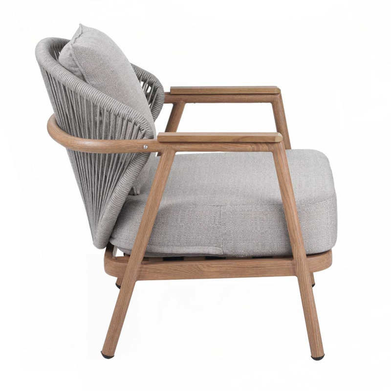 Outdoor Rope Club Chair, Teak