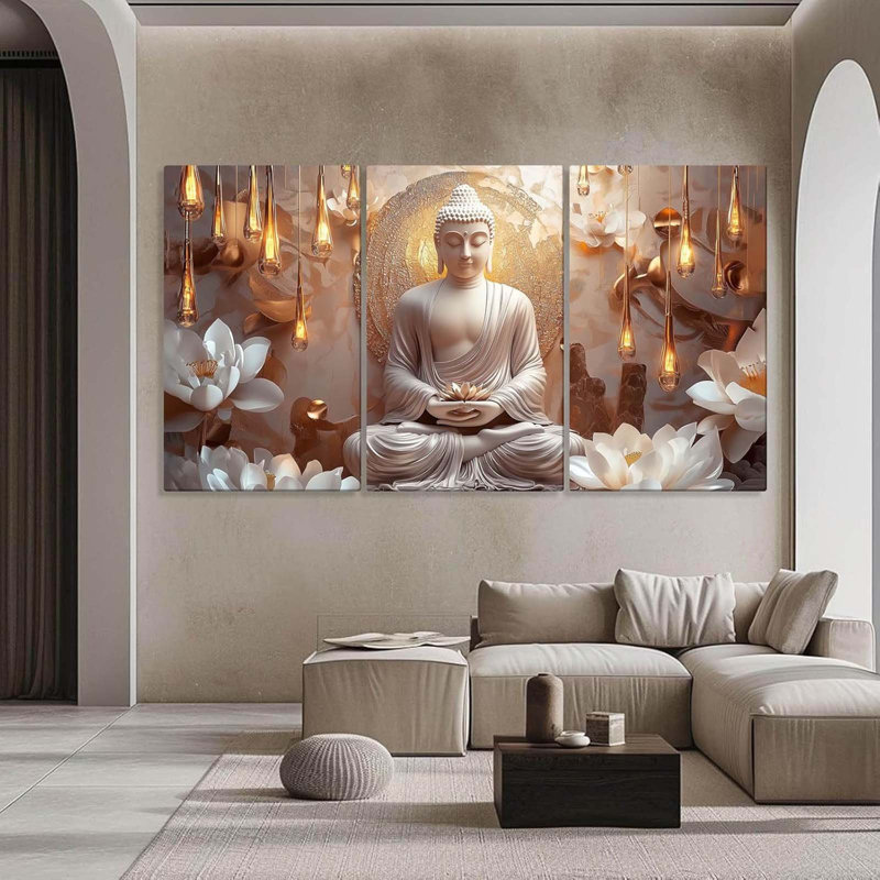 3 Piece Wrapped Canvas Print, 45 cm H x 30 cm W