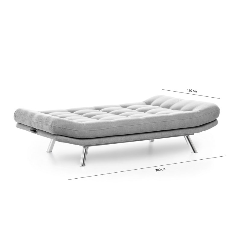 Canapé sans accoudoirs 23 po, 100 % polyester gris