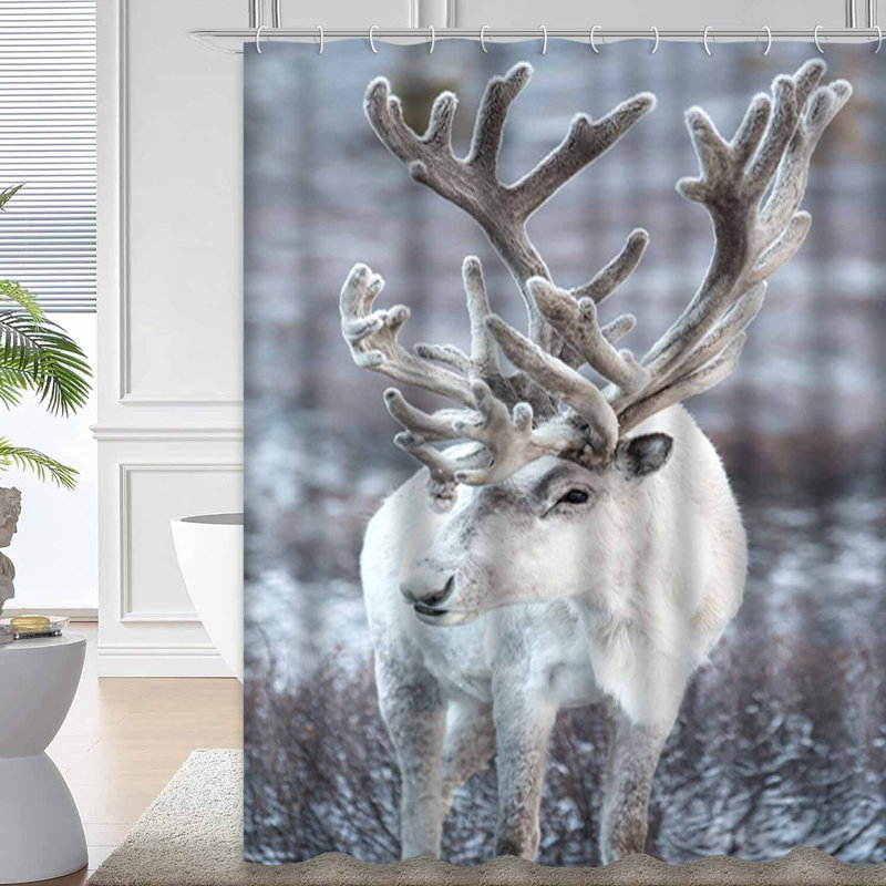 Rideau de douche White Reindeer, L 72 po x l 84 po