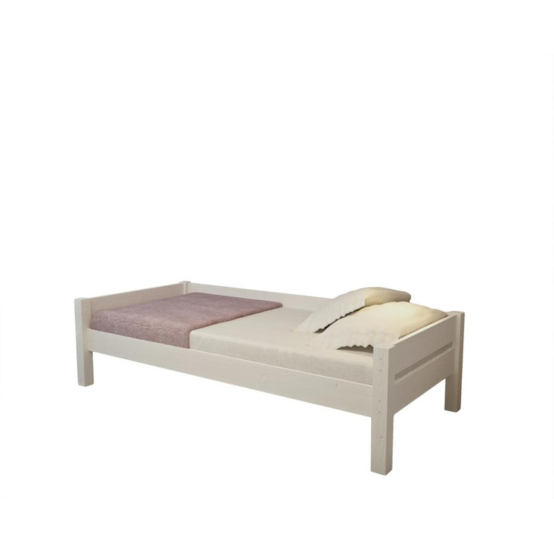 Fika EU Single - 90 X 200 Cm Solid Wood Bed, White