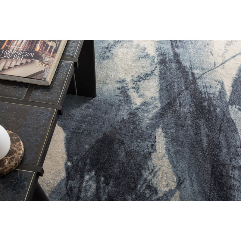 David Rockwell Lola Blue Area Rug, Rectangle 6' x 9'