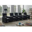 Ensemble de salon inclinable capitonné noir Kryton