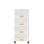 Boîte de rangement de 15,75 po de large à 4 couches avec roulettes, armoire de rangement mobile, tablette de cuisine, îlot de rangement mobile, rangement à domicile, armoire de rangement pour le salon, la cuisine, la salle de bain et la chambre à cou