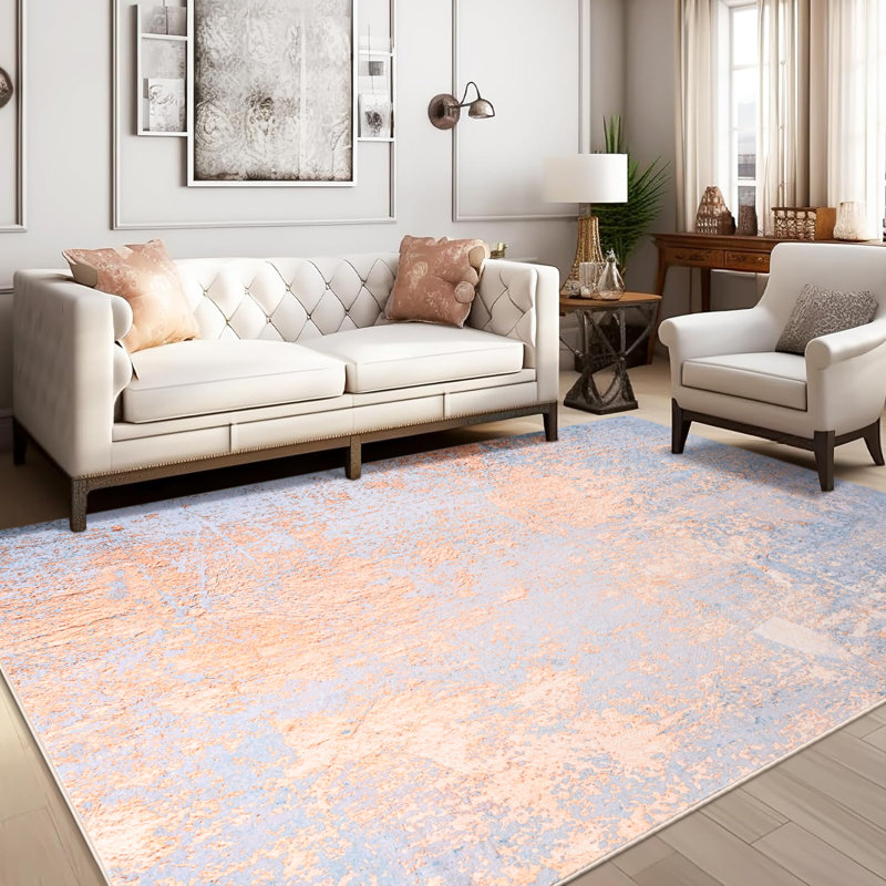 Tapis moderne antidérapant et lavable Fillender, Rectangle 8 pi x 10 pi
