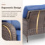 Ensemble de conversation cour en osier avec chaises pivotantes et repose-pieds Agnes-1616487390