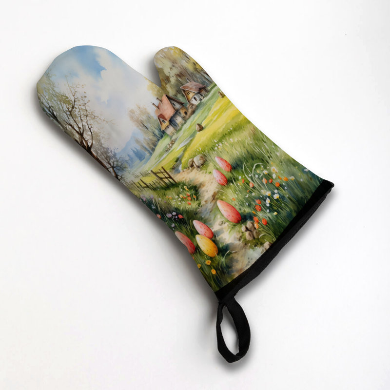 Bloom View Oven Mitt Cotton Twill