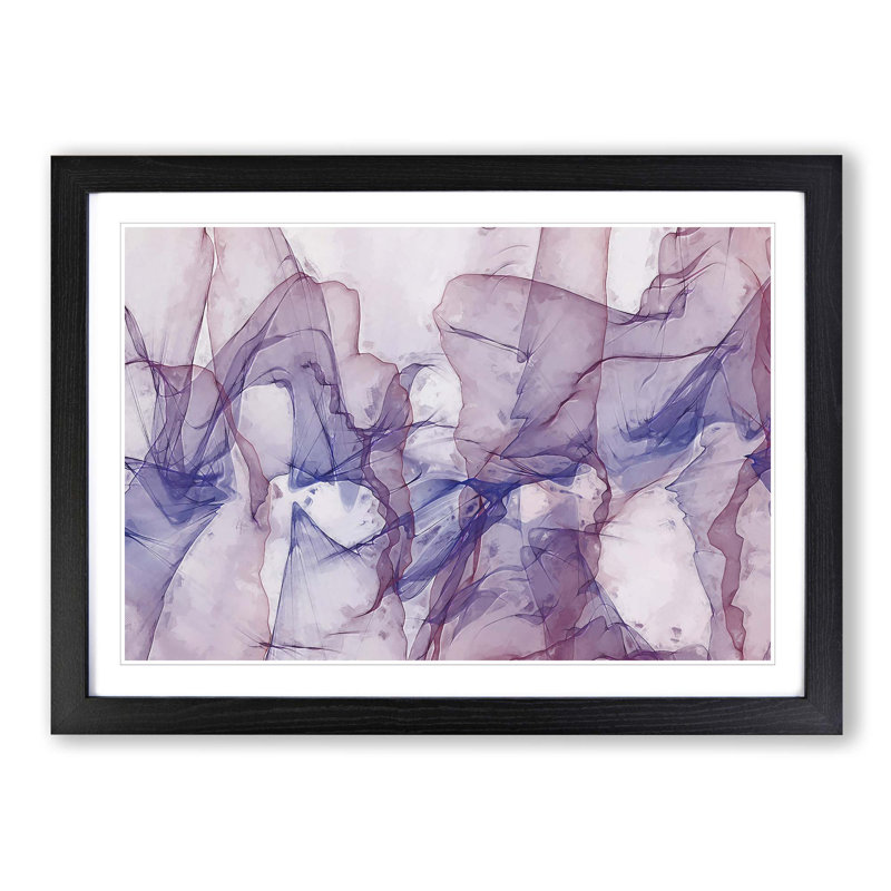 Gentle Movement in Abstract - Picture Frame Graphic Art Print, Black Framed, 62cm H x 87cm W x 2cm D
