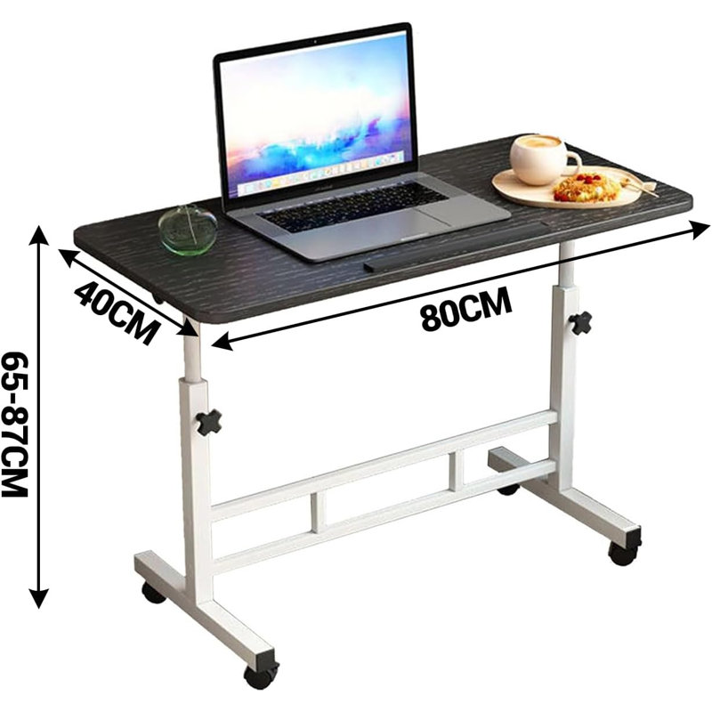 Metal Base Standing Desk, Black, 80 cm H x 80 cm W x 40 cm D