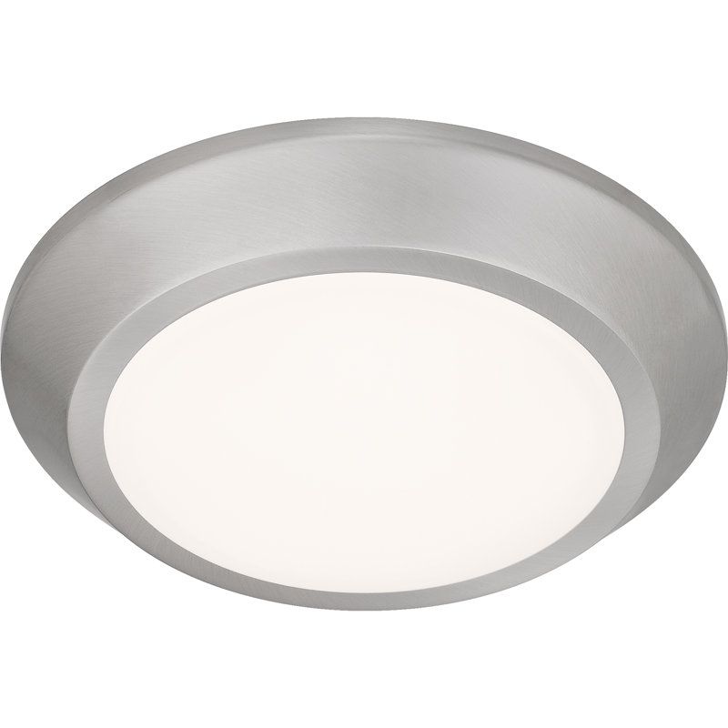 Plafonnier encastré à DEL 1 lumière 5,5 po Diem, Nickel brossé