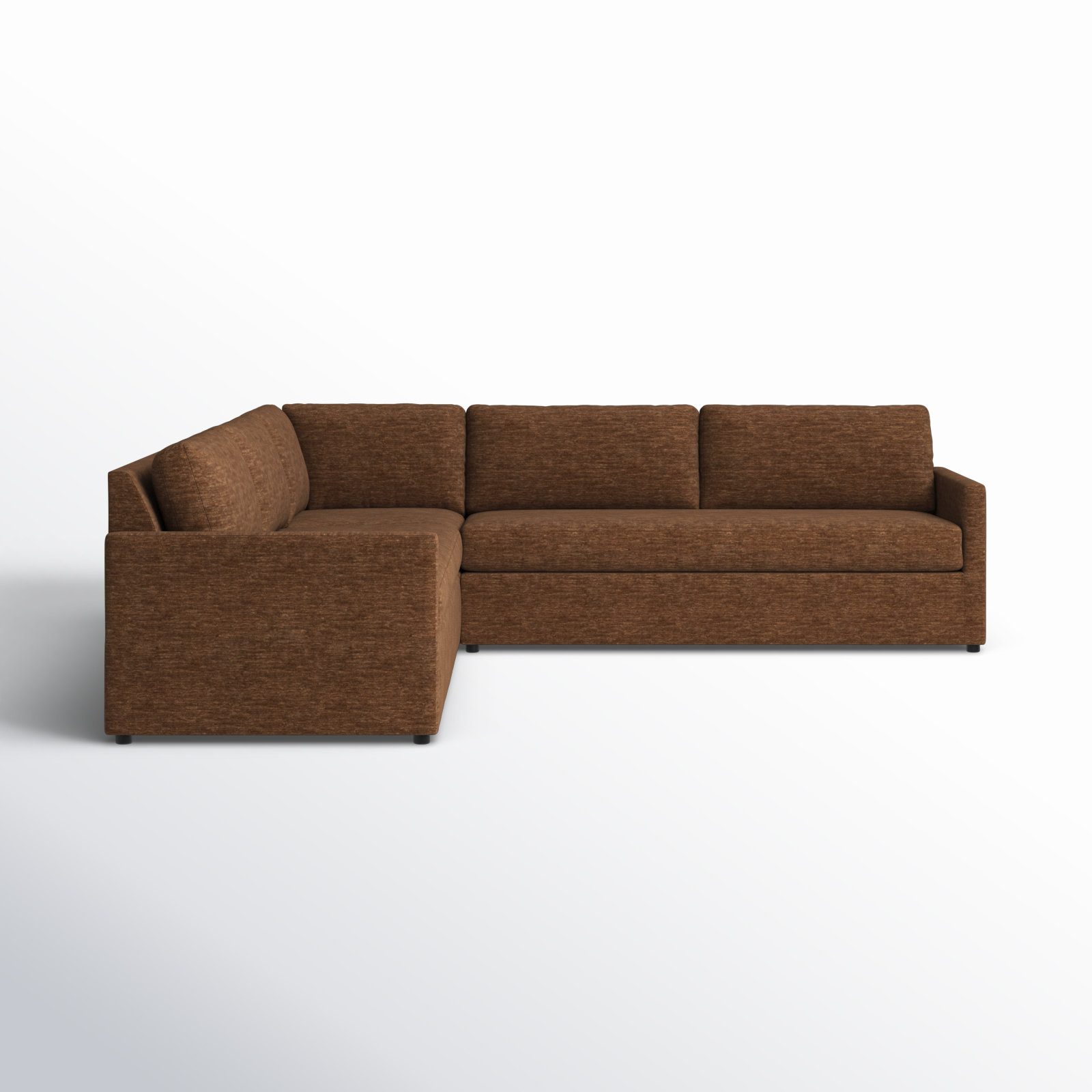 Damari Sectional, Nave Bark Performance Distressed Velvet