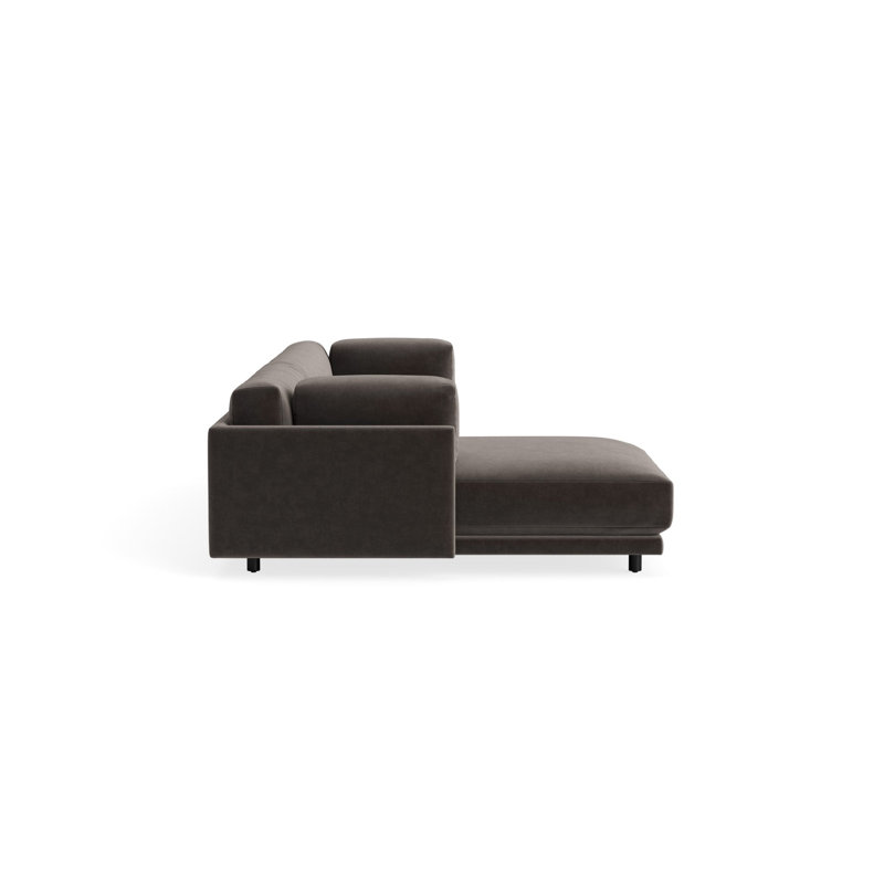 MTO - Sunday Small Sofa w/ Chaise, Left, Storm Velvet