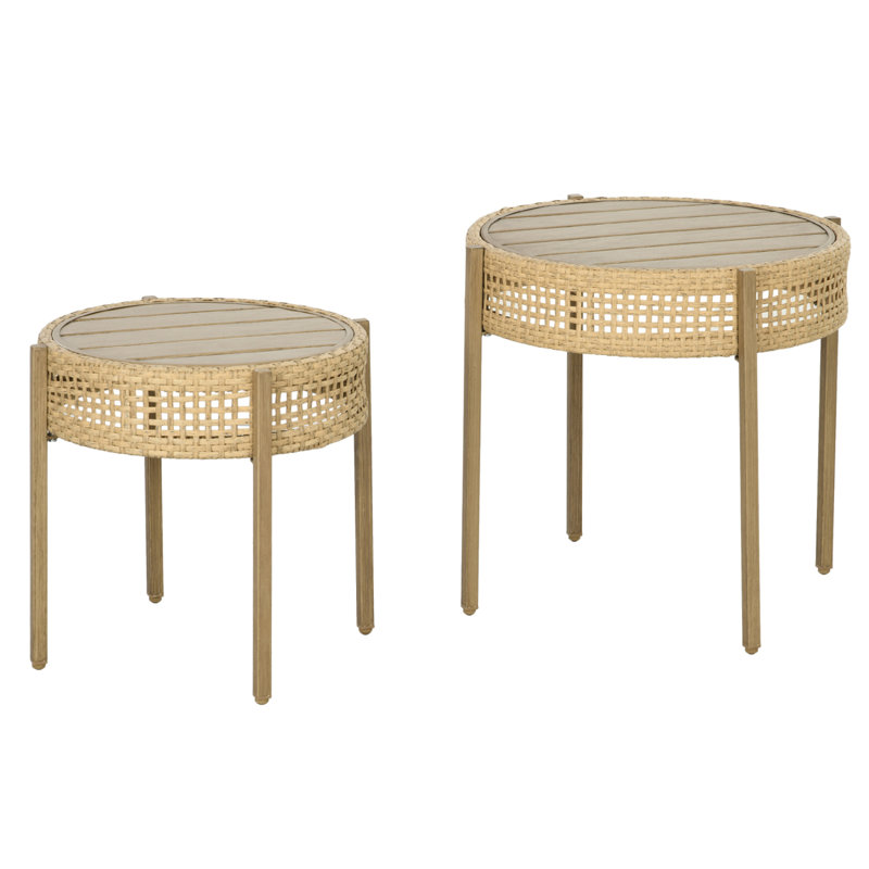 Ensemble de 2 tables de bout Natural