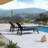 PURPLE LEAF Patio Chaise Lounge Set 2 Pieces Textilene Pool Lounge Chairs with Wheels Sunbathing Chair for Outdoor Yard (2 Navy Blue Lounges W/Side Table)-2032141004