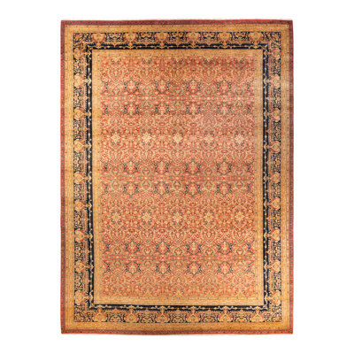 Keenan One-of-a-Kind 10' 2" X 13' 10" 2010s Wool Area Rug in Orange
