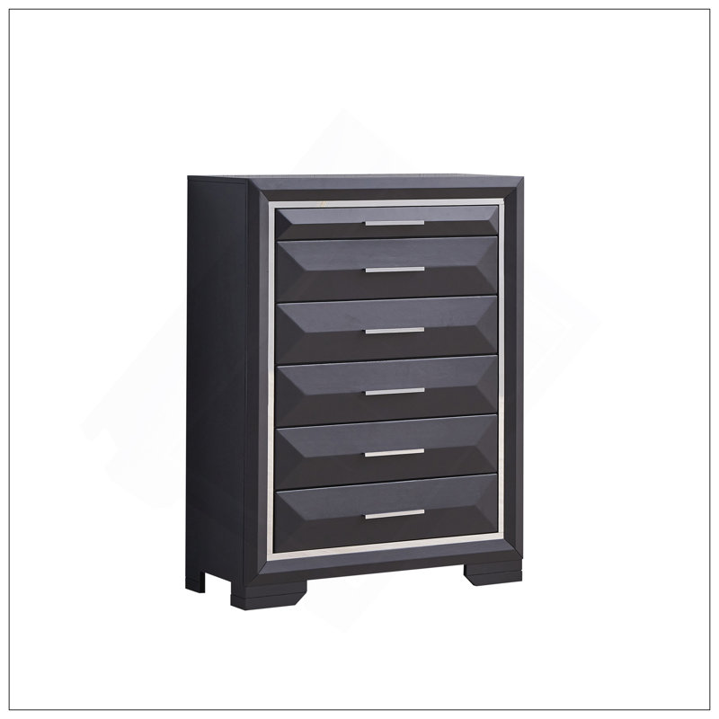 Commode de couleur unie, noir
