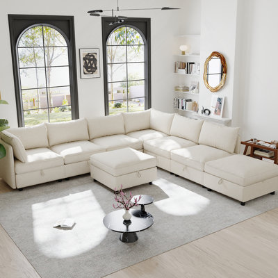 Canapé modulaire modulaire, siège convertible avec rangement et canapé modulaire