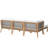 Modway Clearwater Outdoor Patio Teak Wood 4-Piece Sectional Sofa-1252114530