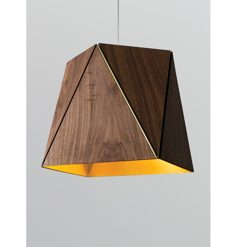 Calx 4 - Light Chandelier, Walnut/Brushed Aluminum