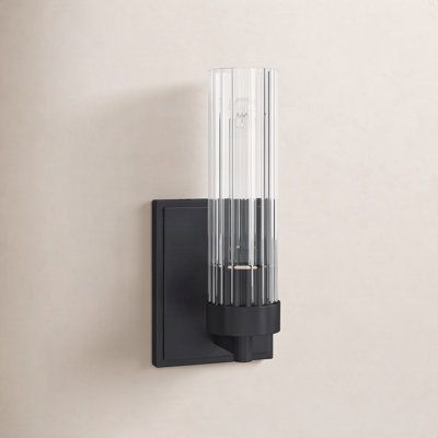 Dominique Single Light Glass Dimmable Armed Sconce