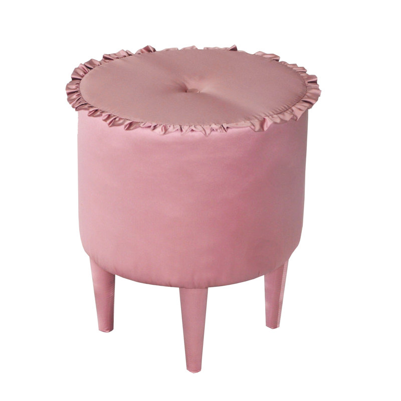 Manufactured Wood Accent Stool, Pink