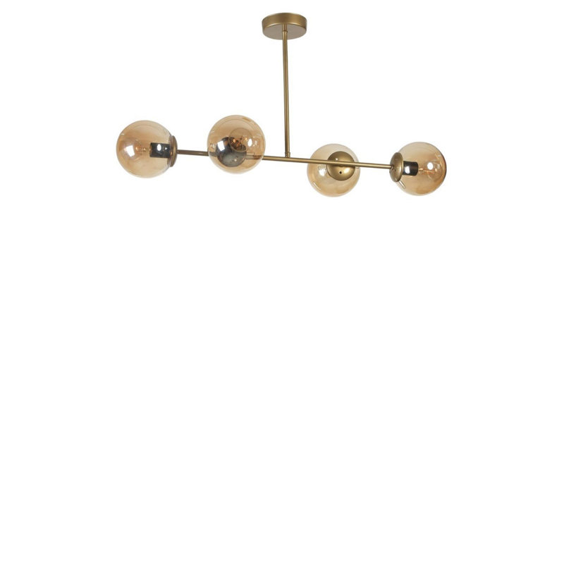 Chandle Chandelier, Gold/Black/Amber