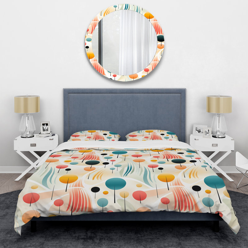 Ensemble de housse de couette géométrique Modern Zen IV - Polyester microfibre