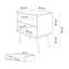54cm W Manufactured Wood Bedside Table-532200758