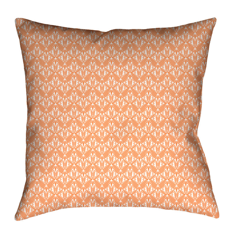 Coussin décoratif Katelyn Elizabeth, 14 po x 14 po, Orange clair