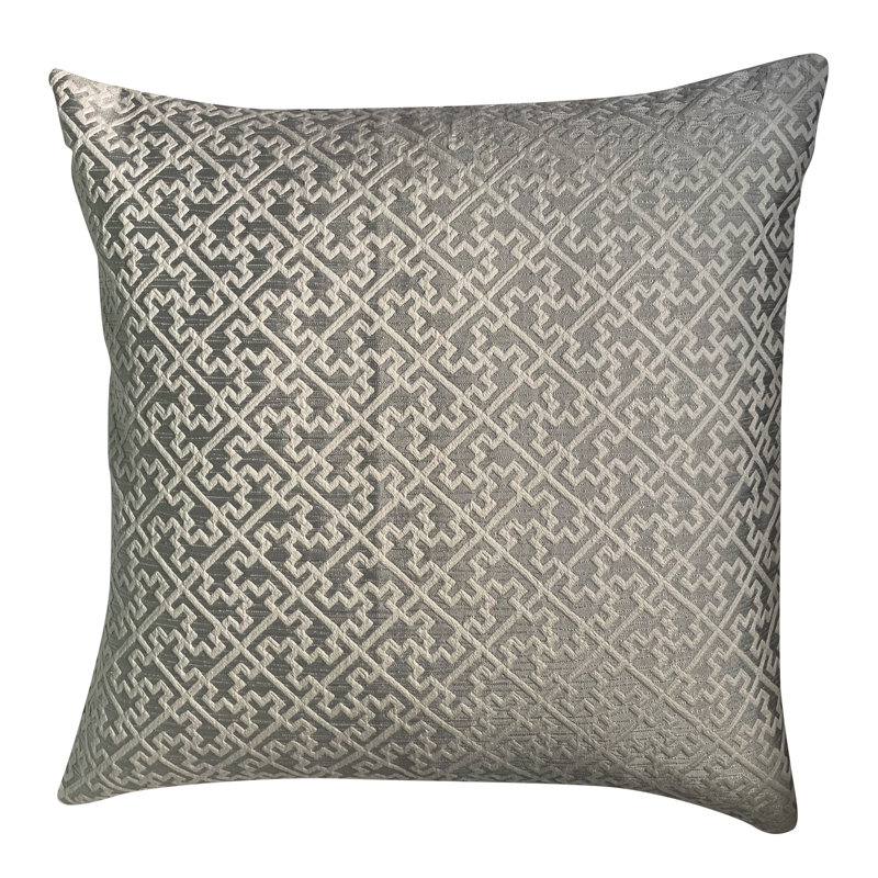 Coussin Sterling, 18 po x 18 po, Argent