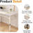 1.5 Inch Small Folding Table With Storage Rack For Small Space,White.