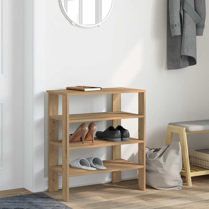 6 Pair Shoe Rack, Artisan Oak
