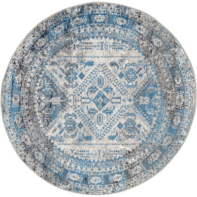 Fitz Oriental Royal Blue  Area Rug