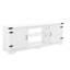Grande console de télévision au design moderne, pour téléviseur de 70 po, blanc, unité de rangement fonctionnelle inspirée, pouvant accueillir-1949323218