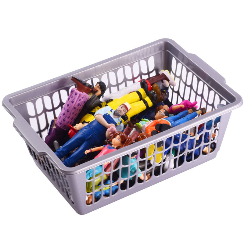 Ensemble de petits paniers en plastique, Gris
