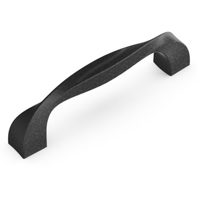 Twist Collection Handle Pull - 3-3/4" Center to Center Cabinet Pull Black Iron - Transitional Hardware for Drawers & Cabinets