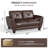 Wayna Classic Luxury Upholstered Top Genuine Leather Sofa with Solid Wood Frame-244486371-266034012