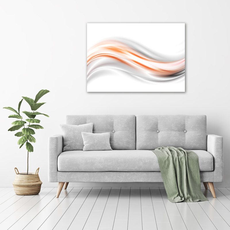 Waves Abstraction - No Frame Print on Glass