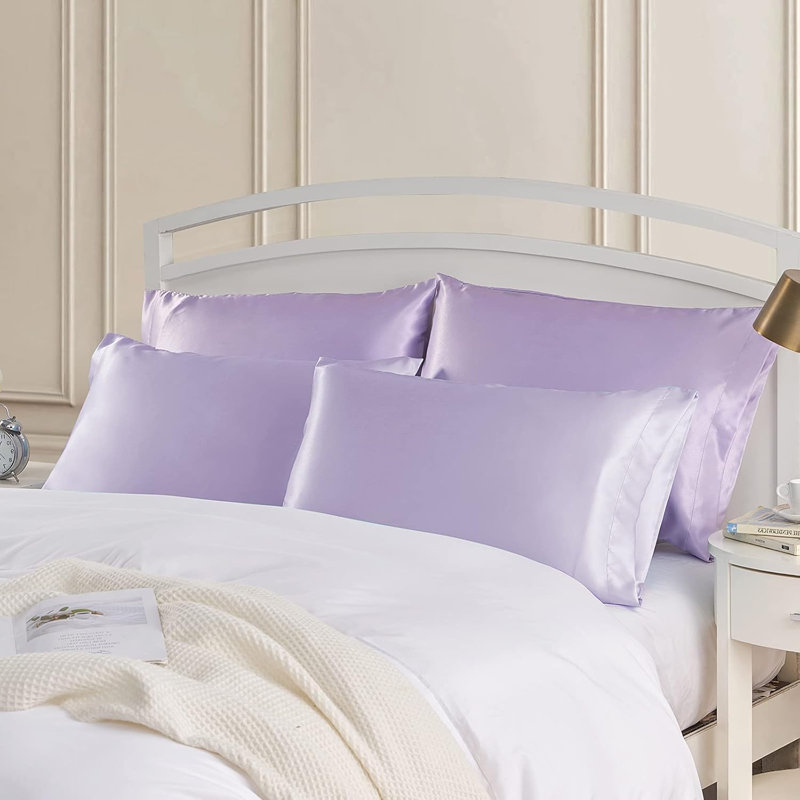 Hot-selling trendy comfortable double-color pillowcase with sealed closure for single-person pillow., Purple