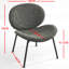 Chaise longue coquille rouge, assise large, construction, utilisation durable de la pâte de haricots, conception élégante, touche décorative-1663158181